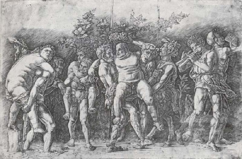 Andrea Mantegna A Bacchanal with Silenus France oil painting art